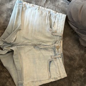 Sunset high rise Jean shorts.